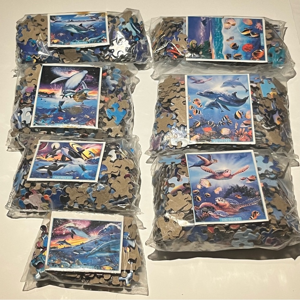 Bundle of 7 Ocean Life & Space Puzzles